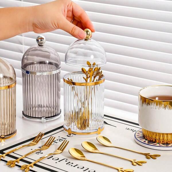 1 set de cuillères à café en acier inoxydable avec support en plastique intégré, 1 boîte de rangement + 10 fourchettes, fourchette à fruits de luxe. Set comprenant fourchette à gâteau en acier inoxydable avec boîte, petite assiette, boîte de livraison de fruits haut de gamme, set d'accessoires de vaisselle moderne, convient pour la maison, le restaurant, les fêtes, les mariages