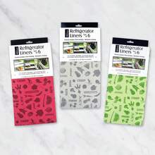 DII Kitchen Millennium, forros lavables y no adhesivos para contenedores y estantes de refrigerador - Incluye 6 que se pueden cortar en verde - Dalia negra - Ver 9