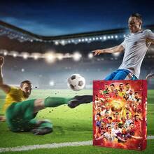 Christmas Football Advent Calendar, 24Pcs World Cup Star Figures & Countdown Surprises, Festive Gift Box For Soccer Fans & Holiday Decoration - 1 Set - Multicolor - View 2