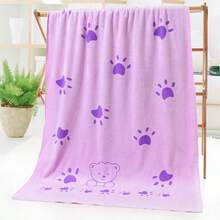 1pc/2pcs Soft & Absorbent Microfiber Pet Towel, Cute Paw Print, Bone, Bear, Rabbit Design, 50cm*100cm, Quick Drying, Cartoon Print Pet Bathing Towel, Ideal For Drying Cats, Dogs, Pet Grooming - Multicolor - View 8