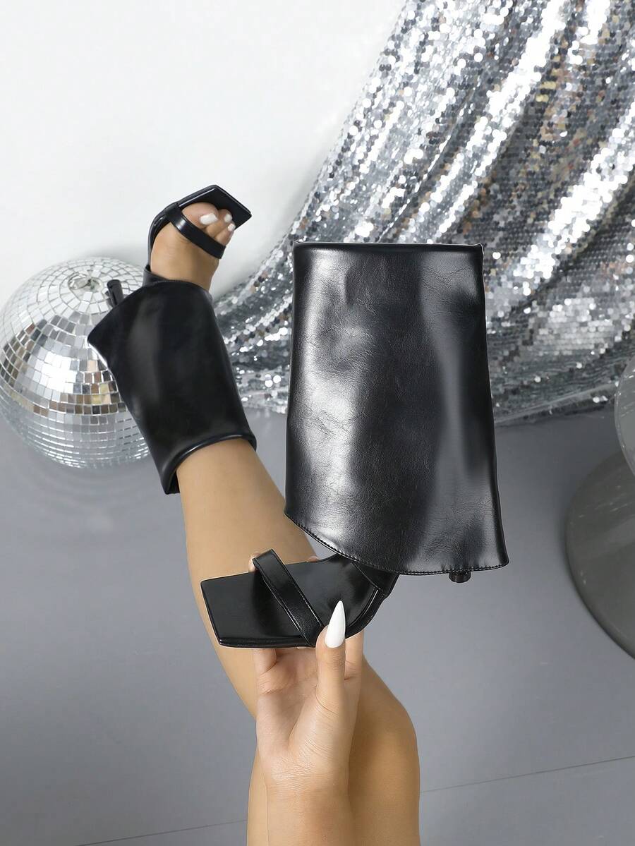 Elegant Strap Commuter High Heel Sandals For Women - Black - View 1