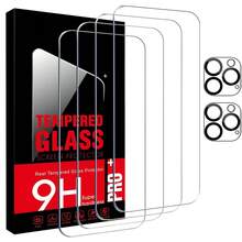 Screen Protector Compatible With IPhone 17 Pro Max[4+2 Pack] 4 Tempered Glass Screen Protectors + 2 Lens Protectors, Anti-Fingerprint, HD Tempered Glass, 9H Ultra-High Hardness, Drop And Scratch Resistance - Trong sáng - Xem 11