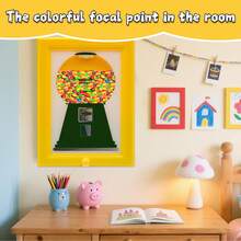 Candy Dispenser Picture Frame,Handy Candy Frame,Gumball Machine In A Frame,Handy Fast Distribution Candies, Suitable For Birthday And Holiday Gifts,Halloween Decor Indoor(Pink) - 粉色 - 查看 4