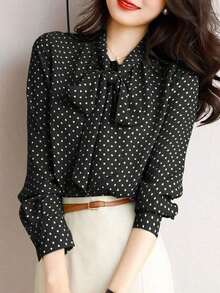 Women Blouses - Black - View 9