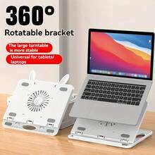 2-in-1 höhenverstellbarer Laptop-Ständer mit ergonomischem Schreibtischpad - Kohlenstoffstahl, faltbares Design, tragbarer Ständer mit Kühlung, geeignet für Büro Zuhause, verbessert Körperhaltung, lindert Augenermüdung, Laptop-Schreibtischständer, Haltungsunterstützung, modisches Accessoire, langanhaltend, drehbarer Tablet-/Laptop-Ständer, universeller ABS tragbarer faltbarer Halter, rutschfestes Silikonpad, einfache Winkeleinstellung, geeignet für Büro, Studium, Zeichnen - Mehrfachgeräteständer