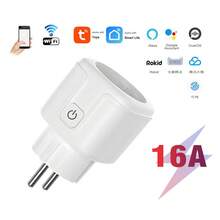 Tuya Smart Socket EU16A/20A Wifi Smart Plug With Power Monitoring Smart Life APP Remote Control Support Assistant Alexa European Standard Two Round Pin Intelligent Socket Apple Android Mobile Phone Used - White - View 9