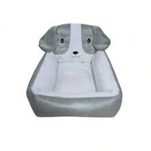 Pet Bed For Cats And Dogs With Headboard And Comfortable Embroidery, Bed Filling - Gris - Ver 2