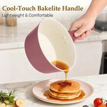 M MELENTA Pots And Pans Set Non Stick, 11 Pcs Kitchen Induction Cookware Set, Healthy Granite Nonstick Cooking Set With Frying Pan Set, Saucepans, Utensils,Climate Pledge Friendly - Mocha Red - View 9