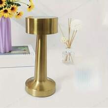 1pc Wireless LED Desk Lamp, Rechargeable Bedside Light, Touch Control Outdoor Light, 3-Color Dimmable Battery Powered Lamp, Suitable For Dining Room, Patio/Bedroom/Outdoor - Dumbbell Light - View 6