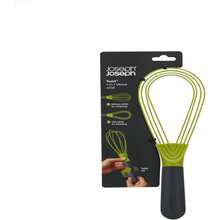 Joseph Joseph Twist Whisk 2-In-1 Collapsible Balloon And Flat Whisk Silicone Coated Steel Wire, Sky Blue - ColorB - 查看 7