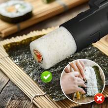 Sushi Roller 11.8 Inches Sushi Bazooka Sushi Maker Chef Tool Rice Roller Durable Rice Maker Hine Mold-For  Cooking Black - 黑色 - 查看 4