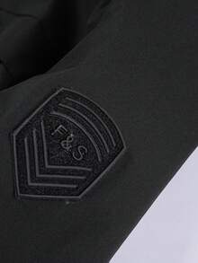 男士保暖连帽夹克，温暖时尚的冬季外套，送给男友/丈夫的礼物 - 黑色 - 查看 5