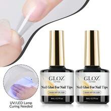 GLOZ 4-In-1 Acrylic Nail Gel, Super Strong Brush Head Suitable For Fake Nails And Gel Nail Polish, Requires LED Lamp, Manicure Gift - Clear - View 12