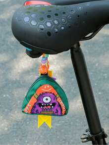 1 Stück Fahrrad Hängetasche mit Perlenbesatz und Glocke, Fahrrad Gepäckträger Tasche mit großer Kapazität, Straßen-/Berg-/Faltrad Zubehörtasche mit reflektierendem Band Dekoration und Glocke