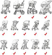 150cm Mosquitera para Cochecito de Bebé Niños Carro de Bebé Mosquitera Red Antiinsectos Universal Cubierta Completa de Insectos y Mosquitos(Café) - 1 - Ver 7