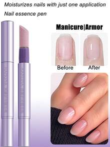 三合一美甲精华笔，用于去除死皮、抛光甲床、滋养指甲、修甲、角质护理，美甲沙龙用品，DIY美甲（3/2/1件装） - 彩色 - 查看 2