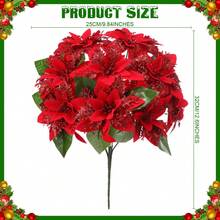 1pc Artificial Christmas Floral Arrangement, Lifelike Mixed Greenery Centerpiece For Wedding Bouquet Table Decor & Home Office Decor