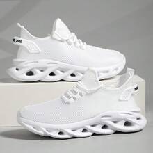 男士时尚多功能运动跑步鞋，适合日常穿着 - 白色 - 查看 8