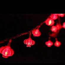 13ft/4M 40 LED Red Lanterns String Lights Battery Operated Fairy String Lights For Wedding Chinese New Year Spring Festival Party Decoration Christmas. - 紅色 - 查看 5