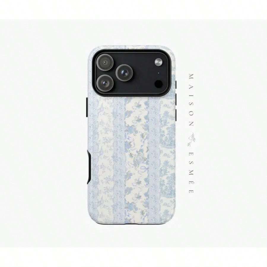 Floral Phone Case 17 Case Coquette Cute Blue Floral Phone Case, Romantic Pastel Daisy Aesthetic 16 Case Collage Shabby - 混合色1 - 查看 1