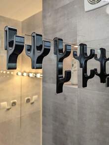Portable Shower Hook And Glass Door Clip Organizer For Bathroom – Multi-Functional, Space-Saving Shower Accessory With Quick-Install Design, Universal Clip For Towel, Rug, Bath Accessories, , Sturdy Holder For Glass Panels, Ideal For Small Bathrooms, Modern Home Organization Solution, Easy To Use And Clean - Multicolor - View 1