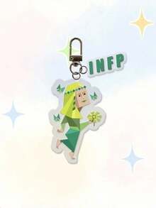 Mbti Keychain MBTI 16 Personalized Goods Acrylic Keychain School Bag Strap Accessory Character Gift Cute Keychain - Multicolor - View 3