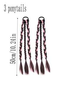 1pc Anime Style Ponytail Wig, 4 Pink Styles, Suitable For Spring, Summer, Autumn, Winter - Pink - View 10