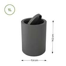 Coza Light Gray 1 Liter Countertop Trash Can - Màu be - Xem 3