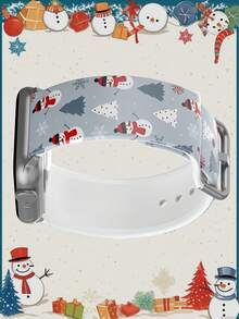 [Pasek do inteligentnego zegarka z motywem świątecznym] 1-częściowy silikonowy pasek do inteligentnego zegarka, kompatybilny z zegarkiech, pasuje do rozmiarów koperty 38/40/41/42/44/45/46/49 mm. Kompatybilny również ze smartwatchsung, Huami, Garmin i Honor o standardowej szerokości mocowania 20/22 mm. Prezent świąteczny dla kobiet/mężczyzn