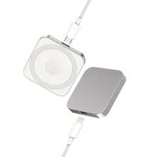 Mini 3-In-1 Magnetic Wireless Charger With Dual Interface Design, Supporting 15W Wireless Fast Charging. It Is Suitable For Charging Mobile Phones, Smartwatches, Wireless Earphones And Other Devices. It Supports Charging For Devices With Wireless Charging Function Of And Android Systems. With A Metal Hook Design, It Is Convenient To Carry When Traveling Or On Business Trips. - 彩色 - 查看 11