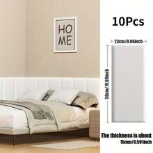 10pcs/5pcs Self-Adhesive Soft Panels, Peel And Stick 3D Textured Wall Panels, Anti-Collision Wall Panels, 9.1inch X 19.7inch Self-Adhesive Leather Soft Panels (Multiple Colors), Suitable For Bedroom Headboard, Living Room, Kids Room, Office Wall Decor