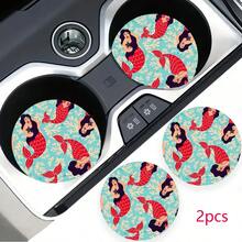 2 pezzi Sottobicchieri portabicchieri per auto, antishock, universali, di moda, accessori per interni auto, regalo per feste