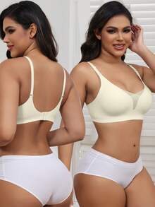 Nahtloser, drahtloser, atmungsaktiver und verstellbarer Netz-BH für Damen, Herbst