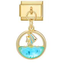 1/5/10/20/30/50 Stücke zufällig gemischte goldfarbene modulare Anhänger, Mond- & Tulpen-Anhänger, abnehmbare Armband-Charm-Accessoires - Verschiedenfarbig - Übersicht 4