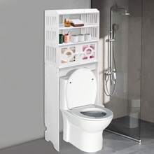 4 Tier Toilet Cabinet, Over The Toilet Storage Cabinet, 4-Layer Over Toilet Bathroom Organizer, Freestanding Bathroom Space Saver, Toilet Storage Rack For Bathroom Laundry Balcony, Easy Installation 18.9*9.06*59.06in - 白色 - 查看 3