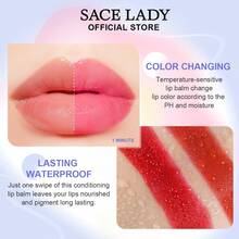 SACE LADY Tinted Lip Balm Set, Hydrating Natural Lip Moisturizer For Dry Cracked Lips, Long Lasting Color Changing Lipstick For Women 3 Shades - 01 CAROTENE & 02 AMBRE NOIRE & 03 TERRE ROUGE - View 2