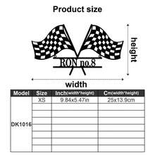 1pc Customized Racing Flag Metal Wall Decor - Personalized Name Racing Flag Metal Plaque - Customized Start And Finish Line Signs, Racing Driver Name Metal Signs, Checkered Flag Racing Club Logo, Race Decoration, Racing Sports Wall Decor - Multicolor - View 22