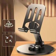 360-Degree Rotating Aluminum Alloy Phone Holder – Adjustable Mobile Phone Stand For IPhone & Android - Xám - Xem 2