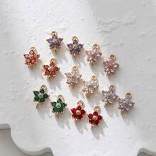4pcs Simple Colorful Flower Pendants With 8 Different Colors (5-Petal) For DIY Earrings, Bracelets, Necklaces, Jewelry Making Materials Valentines - Small Flower Pendant - View 3