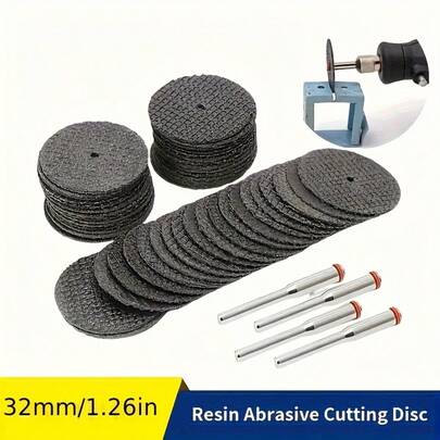 12/22/54pcs 32mm Metal Cutting Blades, Grinding Wheels Rotary Tool Accessories, Circular Saw Discs, Cutting Discs, Grinding Wheels, Suitable For Metal Processing And Rotary Tools, Universal Rotary Tool Saw Blade Kit