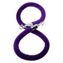 1.5m4.9ft Velvet Rope Crowd Control Stanchion Post - Elegant Queue Line Barrier Business Spaces - 1.5m + Purple - View 4