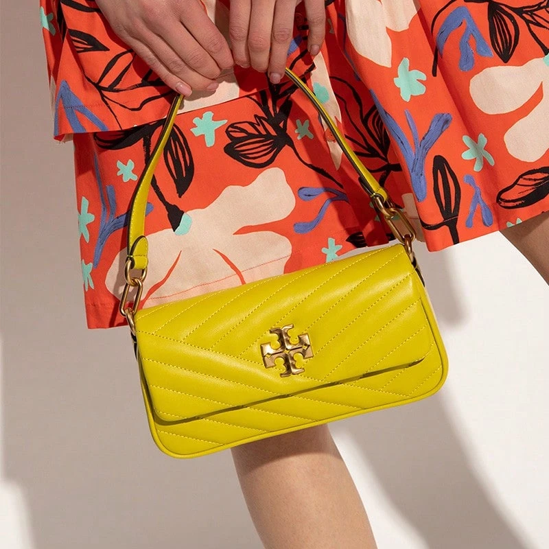 Tory Burch Iconic Double T Shoulder Bag 90456 - Yellow - View 1