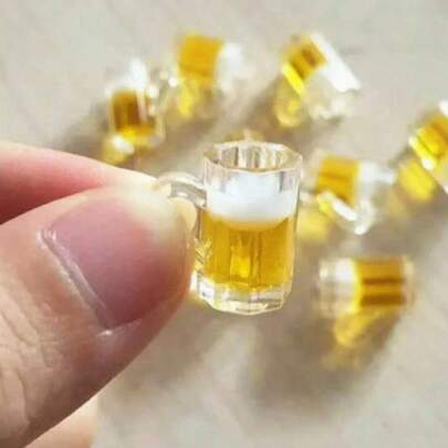 5pcs Miniature 1:12 Scale Toy Kitchen Beer Drinking Cups Mug Accessory Drink Model Toy Wine Mug Toy Doll House Decor