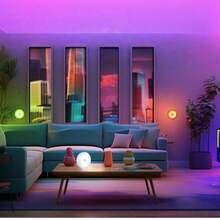 1/3/6Pcs LED Color Cabinet Light Strip With Remote Control, RGB LED Night Light, Rechargeable Magnetic Wall Light Multiple Lighting Modes, Timer Function, Battery-Powered (No Plug Required) Ideal For Wardrobe, Hallway, Display Cabinet, Or Game Room Ambient Lighting - Multi-color light - View 8