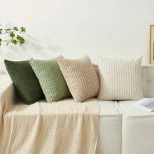 Home 4-Piece Set, Decorative Pillow Covers With Modern Double-Sided Design - Sofa Cushions, Office Cushions, Bed Pillow Covers - Bộ bốn món màu xanh lá cây - Xem 6