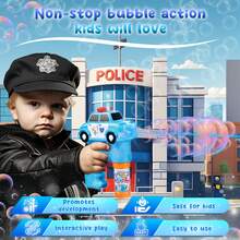 Durable And Long-Lasting Bubble Toy, Handheld Toy Bubble Gun With Strong Spray Force, Can Be Used For Halloween, Christmas Gifts, Wedding Decorations And Birthday Gifts (Batteries And Bubble Solution Not Included) - Blue - View 2