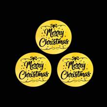 3 Pieces Merry Christmas Acrylic Cupcake Toppers Acrylic Mirror Disc Xmas Cupcake Decorations For Christmas New Year Party Supplies (Gold & Silver)
