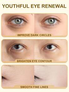 60pcs 24k Gold Eye Mask Moisturizing Firming Nourishing Area Eye Gel Treatment Cream Hydrating Patch Dark Circles Bags - Vàng 60 chiếc - Xem 3