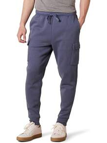 Essentials Men's Cargo Fleece Jogger Sweatpant - Coffee Brown - View 12