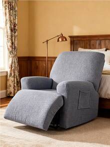 1/2/3 Seater Recliner Sofa Covers Stretch Jacquard Reclining Couch Covers For Reclining Sofa Relax Armchair Slipcovers Furniture Covers, 4pcs/6pcs/8pcs - Light Grey - View 4